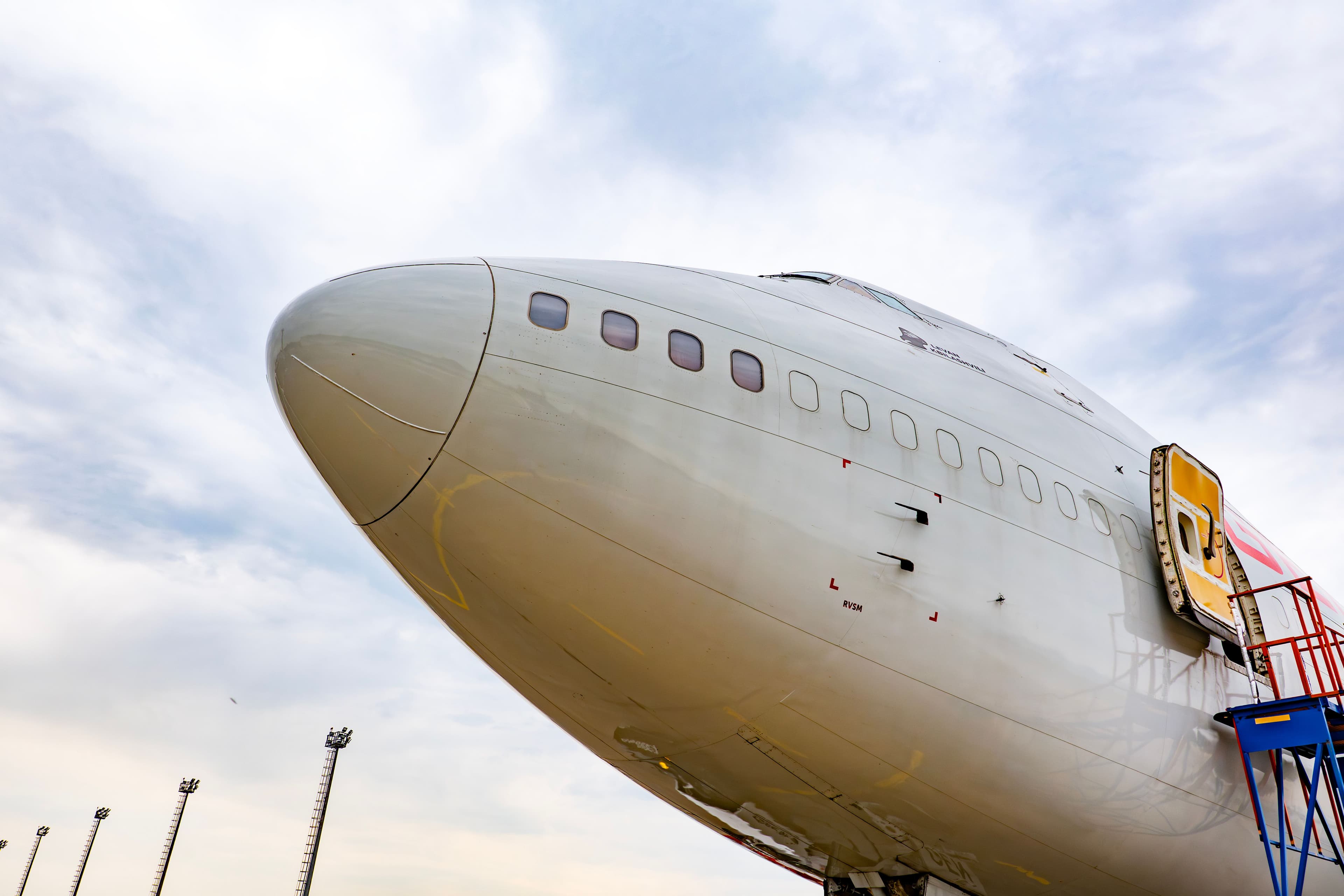 Cargo plane on the tarmac being prepared for export